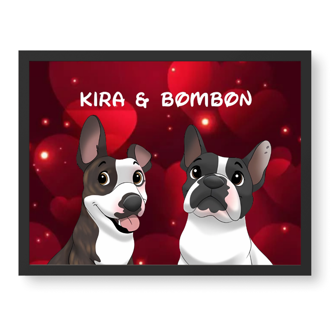 Retrato Disney Corazones