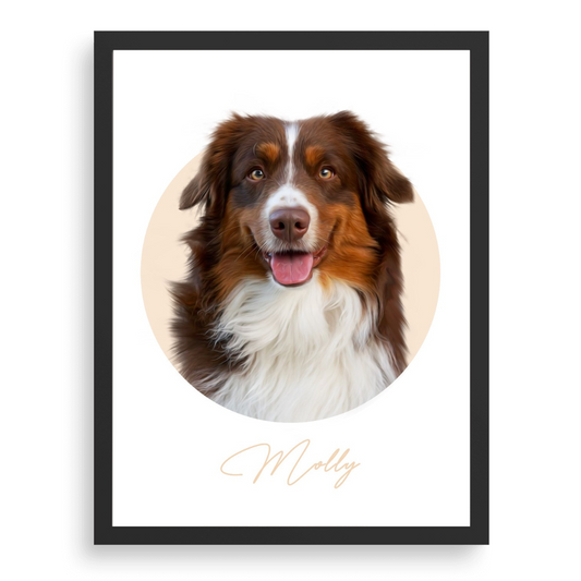 Retrato Peludo Circulo 3D