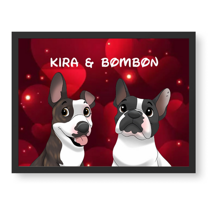 Retrato Disney Corazones