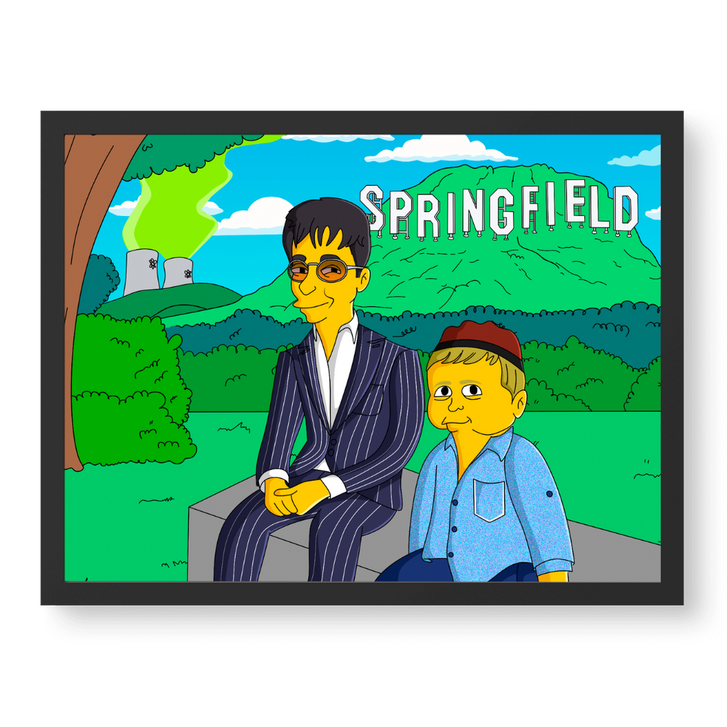 RETRATO SIMPSON MONTAÑA