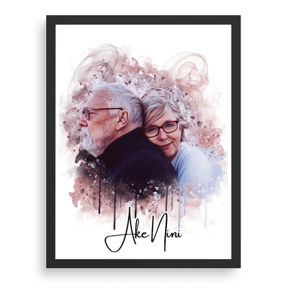 RETRATO ACUARELA EN PAREJA