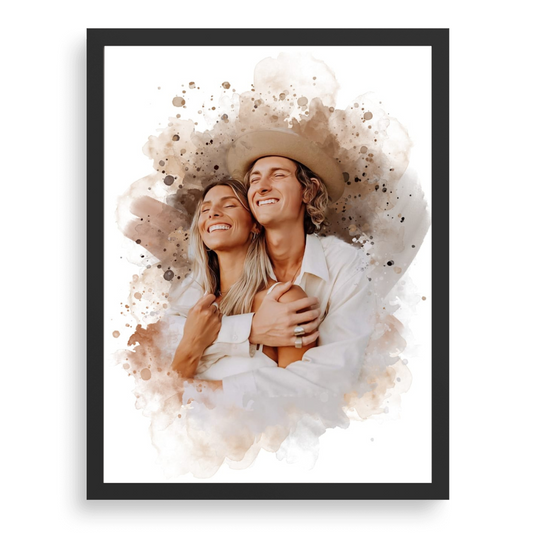 RETRATO ACUARELA EN PAREJA